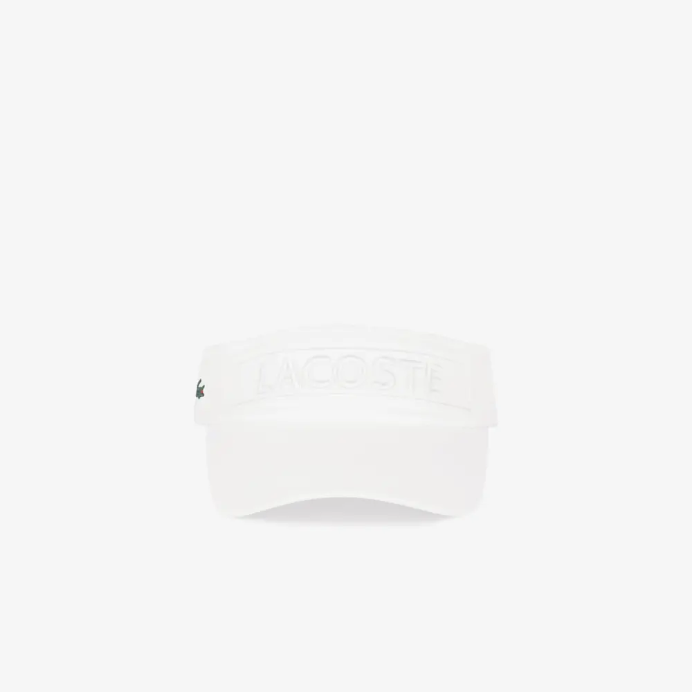Mũ Lacoste Tape Logo Sun Visor ‘White’ RK232E-53G-70V - Ảnh 2
