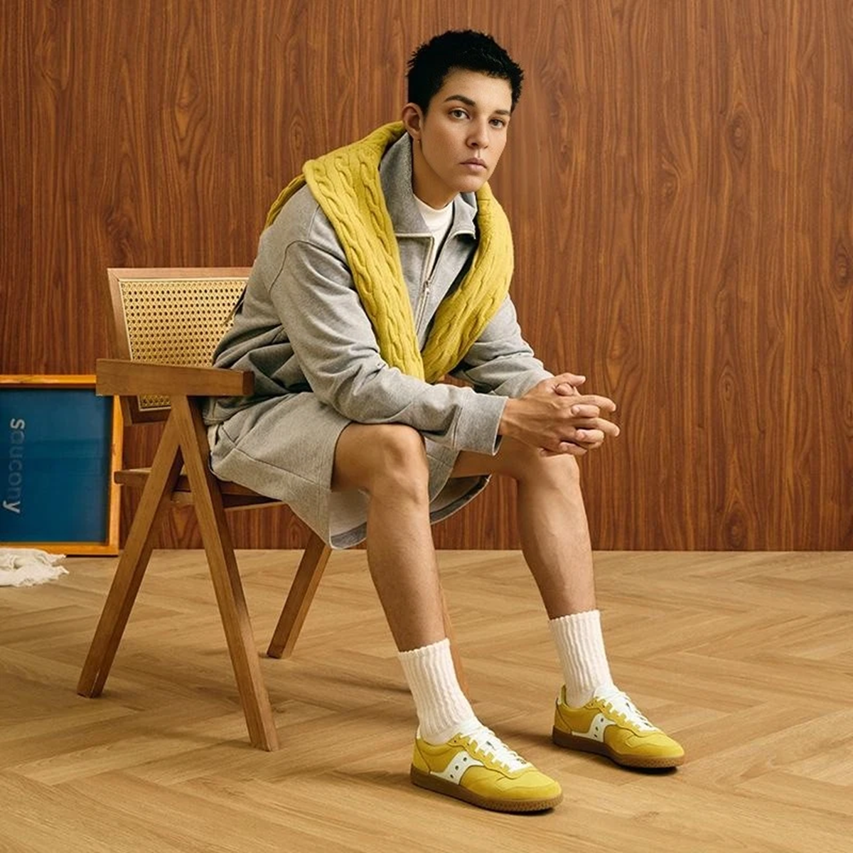 Alternative view of Giày Saucony Bullet CT Low Top ‘Yellow White’ S79057-3