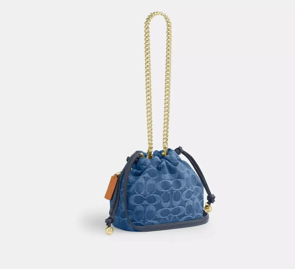 Túi Coach Faye Mini Drawstring Bag 'Indigo' CDE32-IMTYV - Ảnh 4