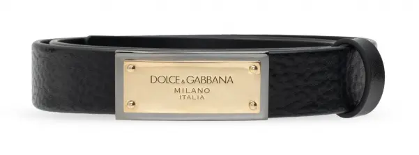 Thắt lưng Dolce & Gabbana Logo Buckle Tumbled Belt BC4591-AV480-80999 - Ảnh 3