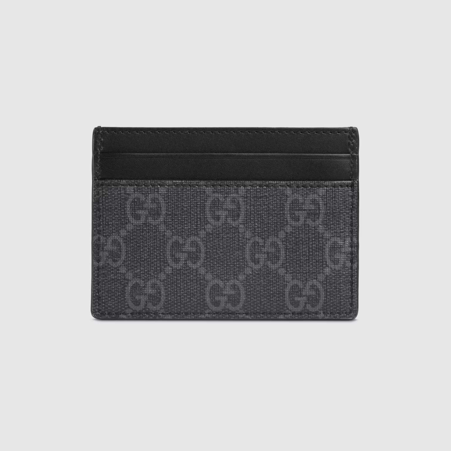 Alternative view of Ví Gucci Kingsnake GG Supreme Card Case ‘Black Grey’ 451277-K541N-1058