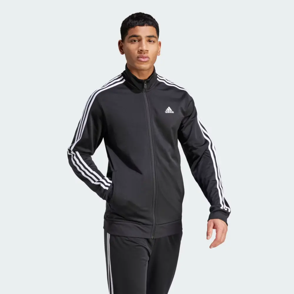 Áo Adidas Essentials Warm-Up 3-Stripes ‘Black’ H46099 - Ảnh 4