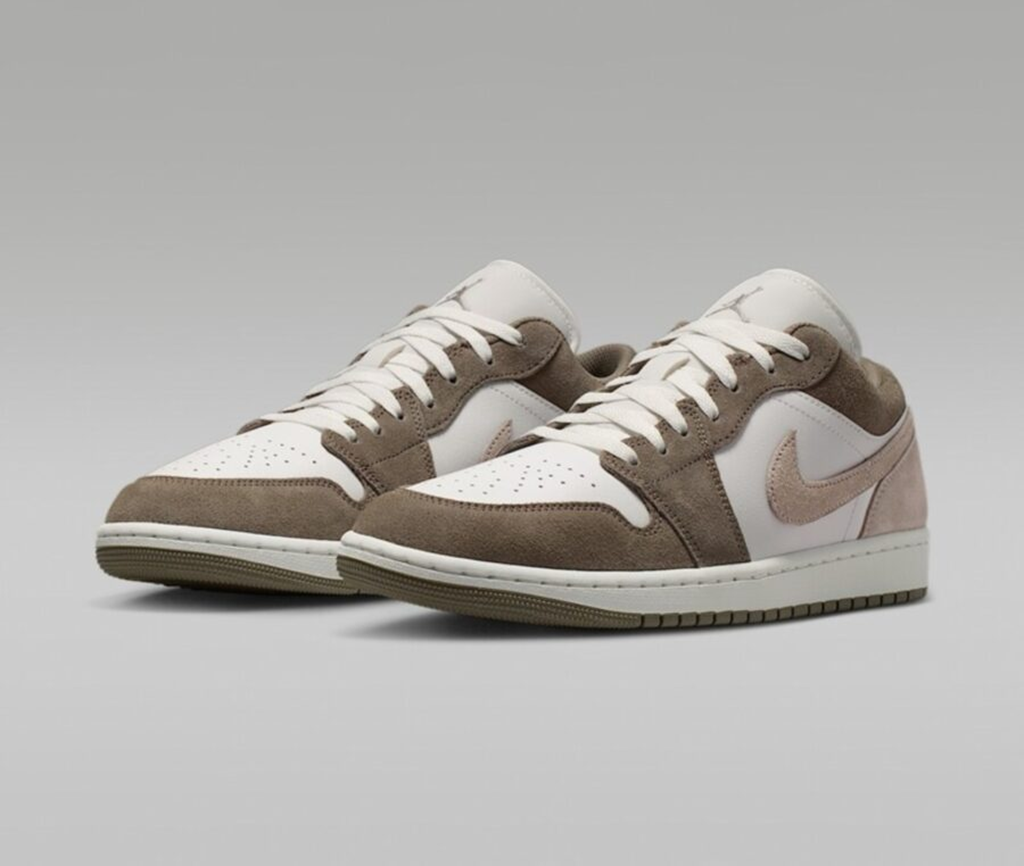 Alternative view of Giày Nike Air Jordan 1 Low 'Olive Grey' 553558-046