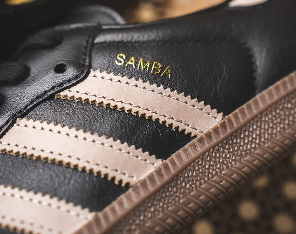 Giày adidas Samba OG ‘Core Black Beige Gold’ KJ0995 - Ảnh 5