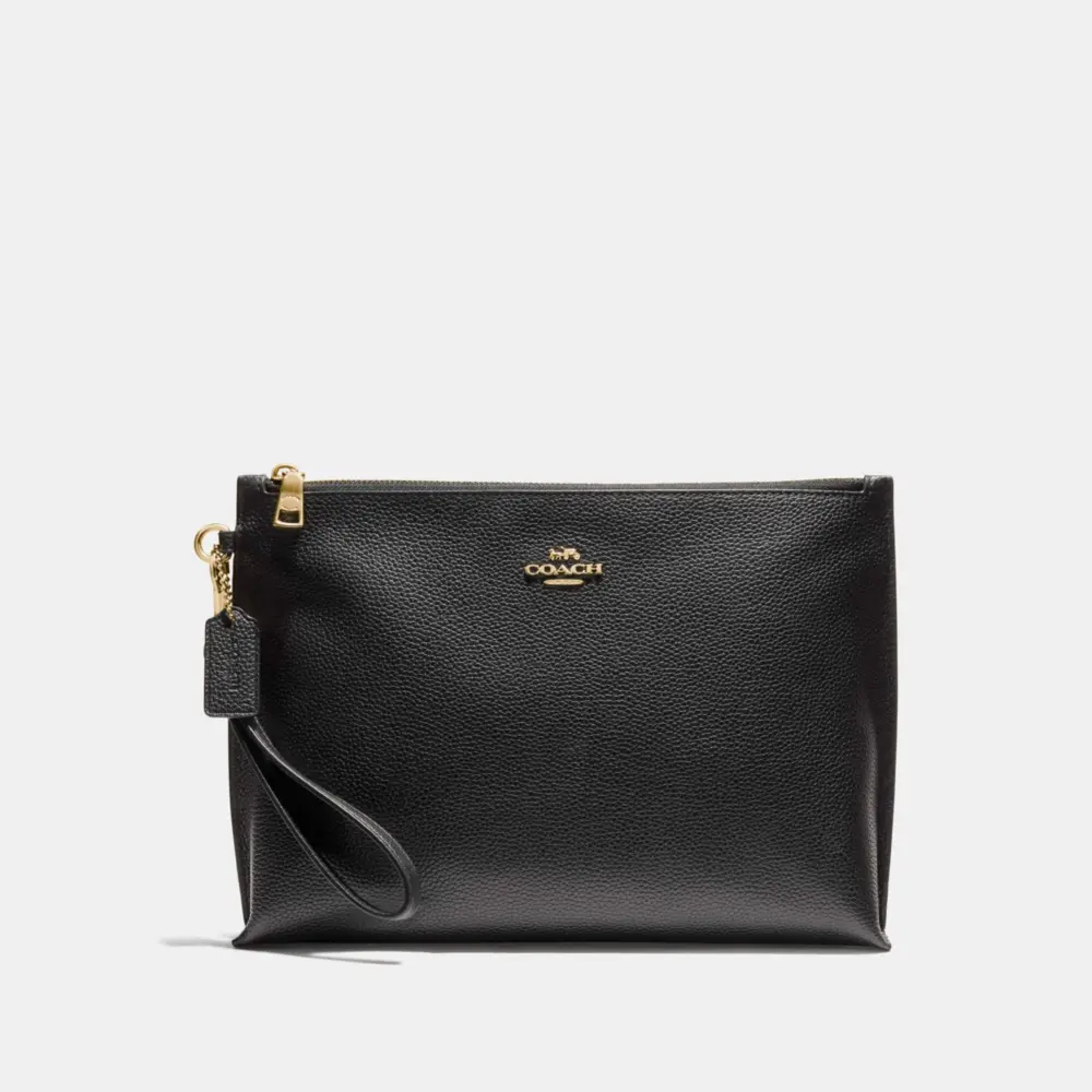 Alternative view of VÍ Coach Large Charlie Pouch 'Black Gold' KSEDLRW5P4
