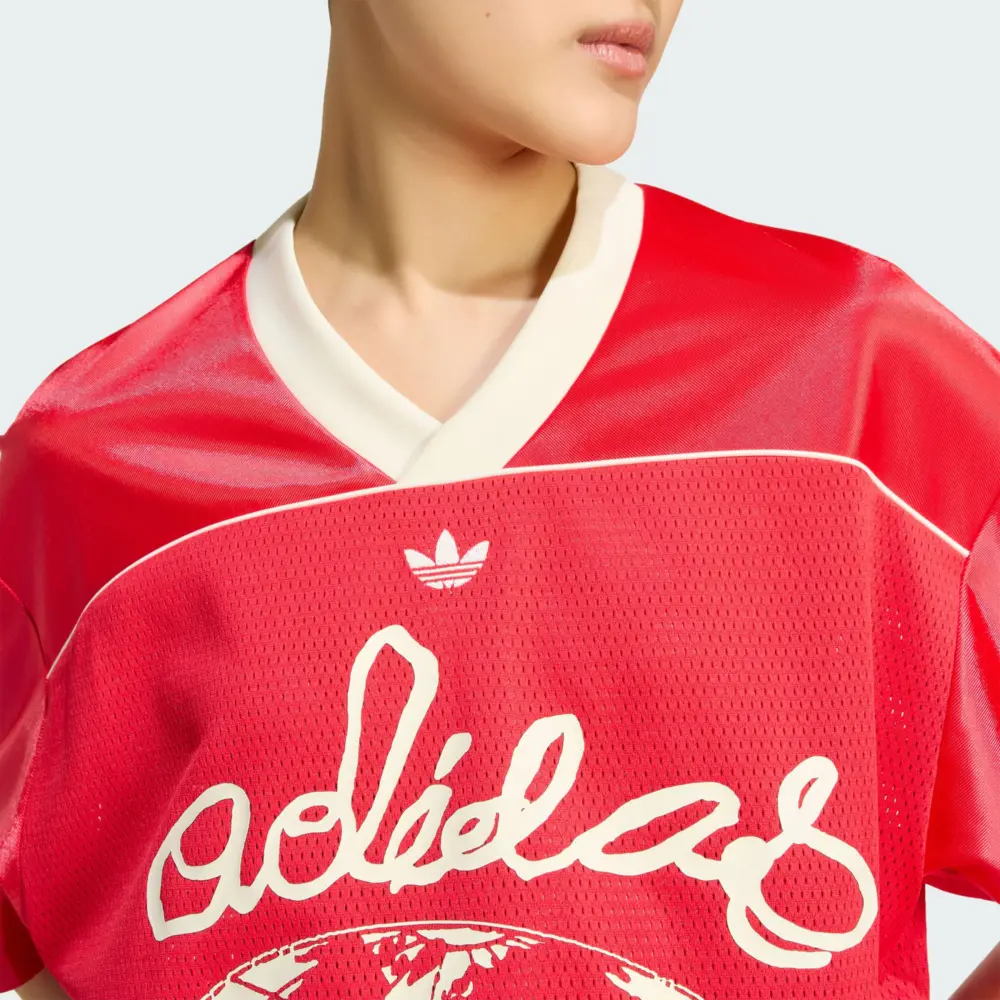 Áo Adidas ORIGINALS CROP FOOTBALL JERSEY 'Mobile Ruby' KU9202 - Ảnh 6
