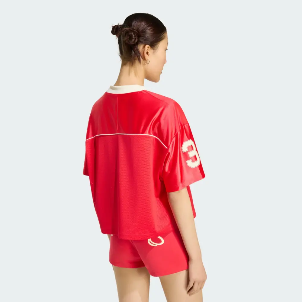 Áo Adidas ORIGINALS CROP FOOTBALL JERSEY 'Mobile Ruby' KU9202 - Ảnh 4