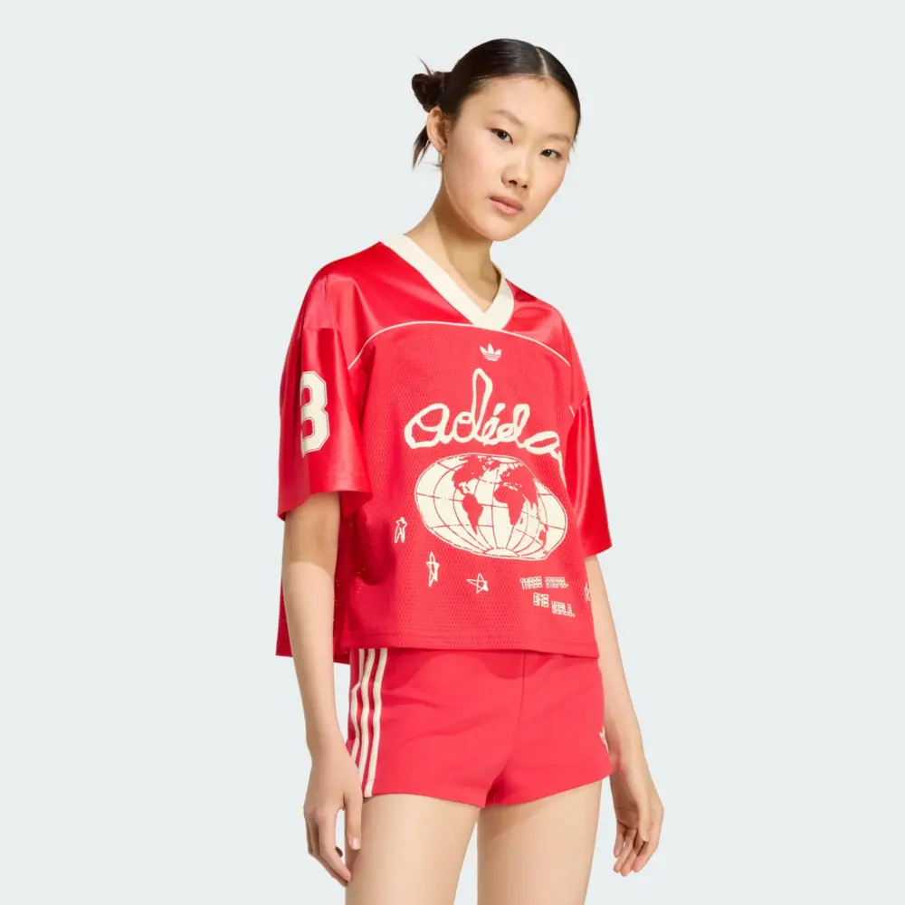 Áo Adidas ORIGINALS CROP FOOTBALL JERSEY 'Mobile Ruby' KU9202 - Ảnh 3