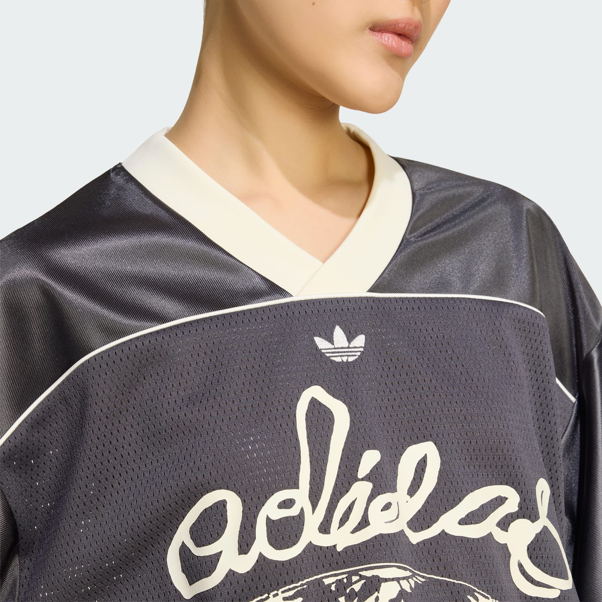 Áo Adidas ORIGINALS CROP FOOTBALL JERSEY 'Utility Black' KU9201 - Ảnh 5