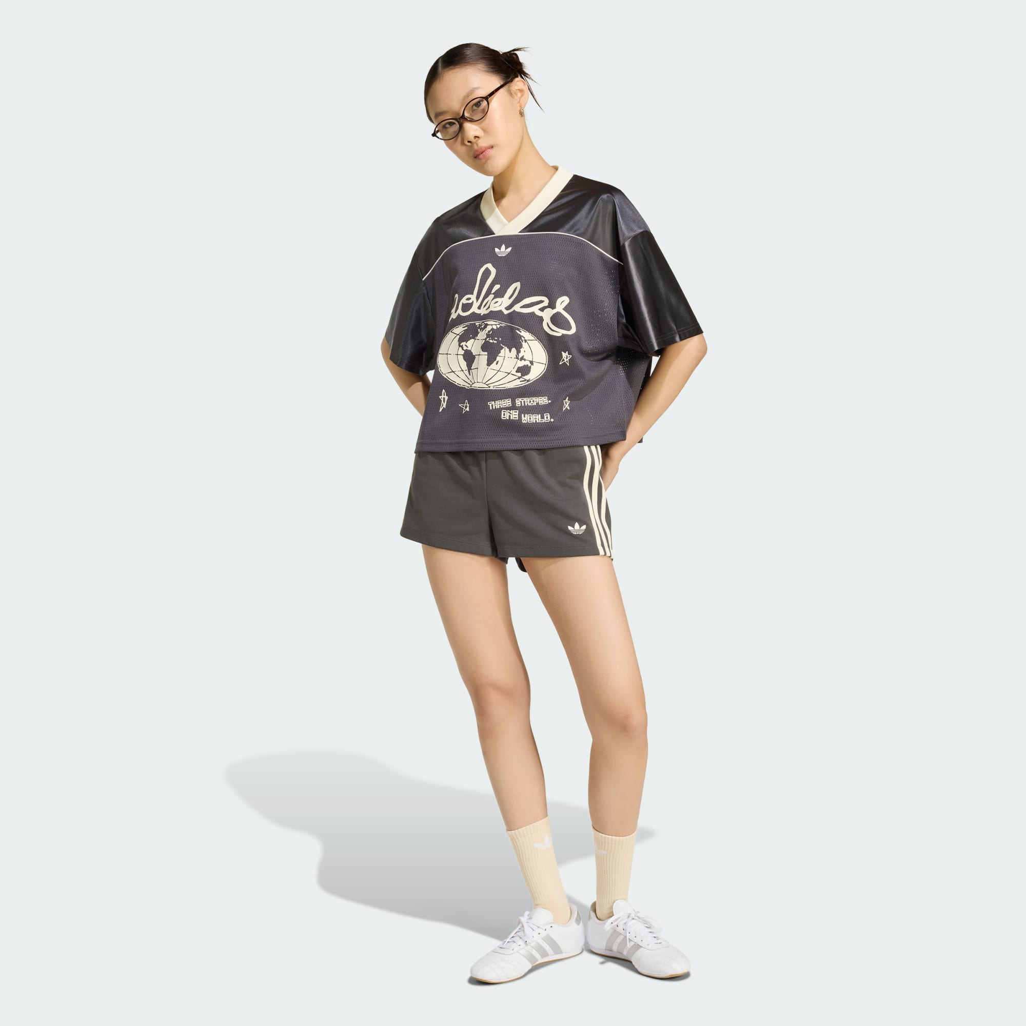 Áo Adidas ORIGINALS CROP FOOTBALL JERSEY 'Utility Black' KU9201 - Ảnh 4