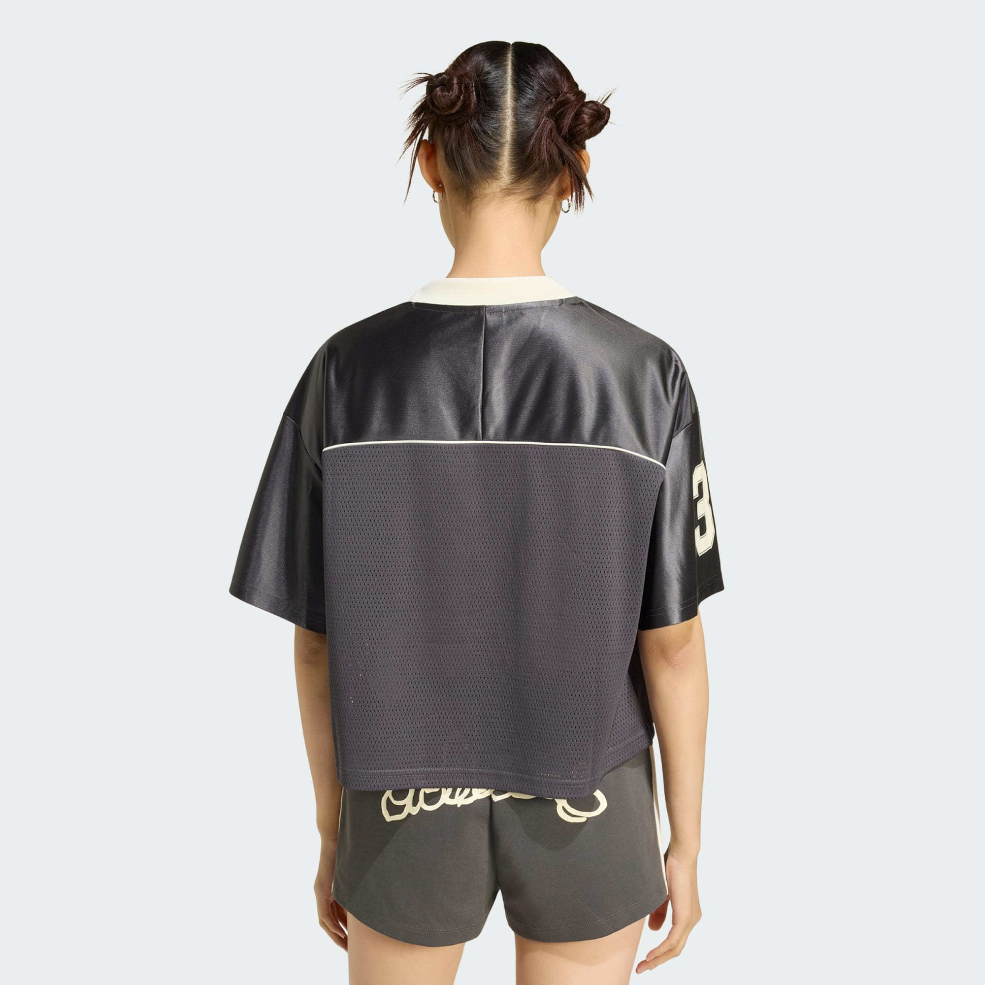 Áo Adidas ORIGINALS CROP FOOTBALL JERSEY 'Utility Black' KU9201 - Ảnh 3