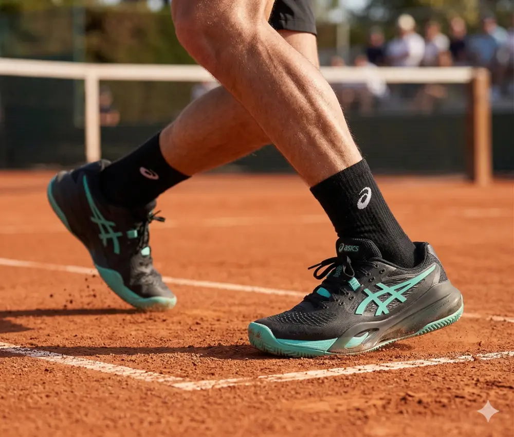 Alternative view of Giày Asics Resolution X Clay ‘Aurora Green’ 1041A485-003
