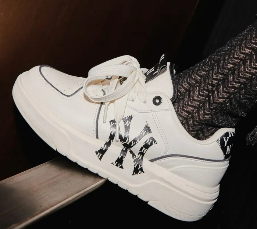 Giày MLB Chunky Liner NY ‘White Black’ 3ASXCLR3N-50WHS - Ảnh 6