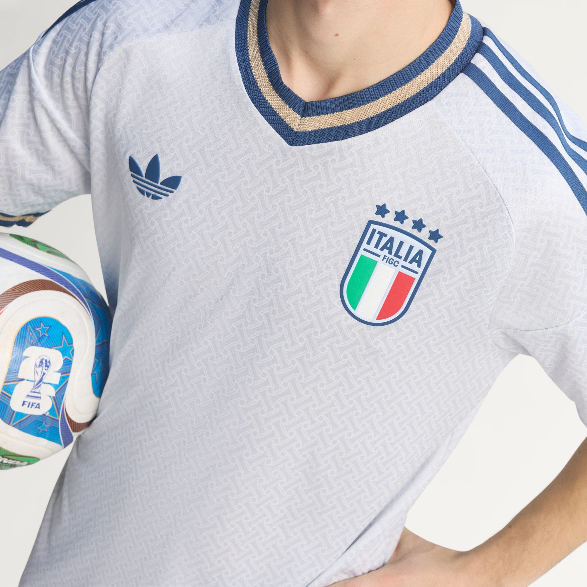 Alternative view of Áo Adidas Italy 26 Away Authentic Jersey 'Aeroblue' JL6938