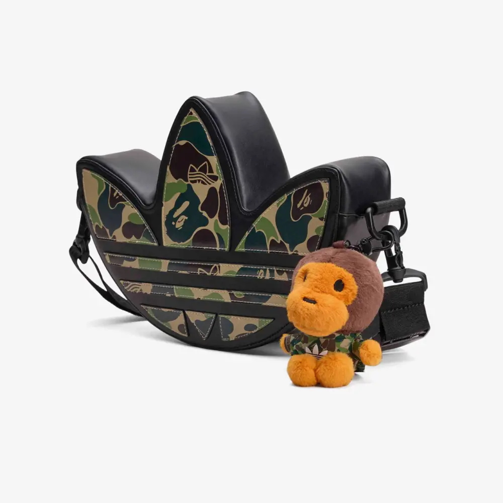 Túi Adidas x Bape Trefoil Shoulder Bag ‘Black’ KF4921 - Ảnh 3