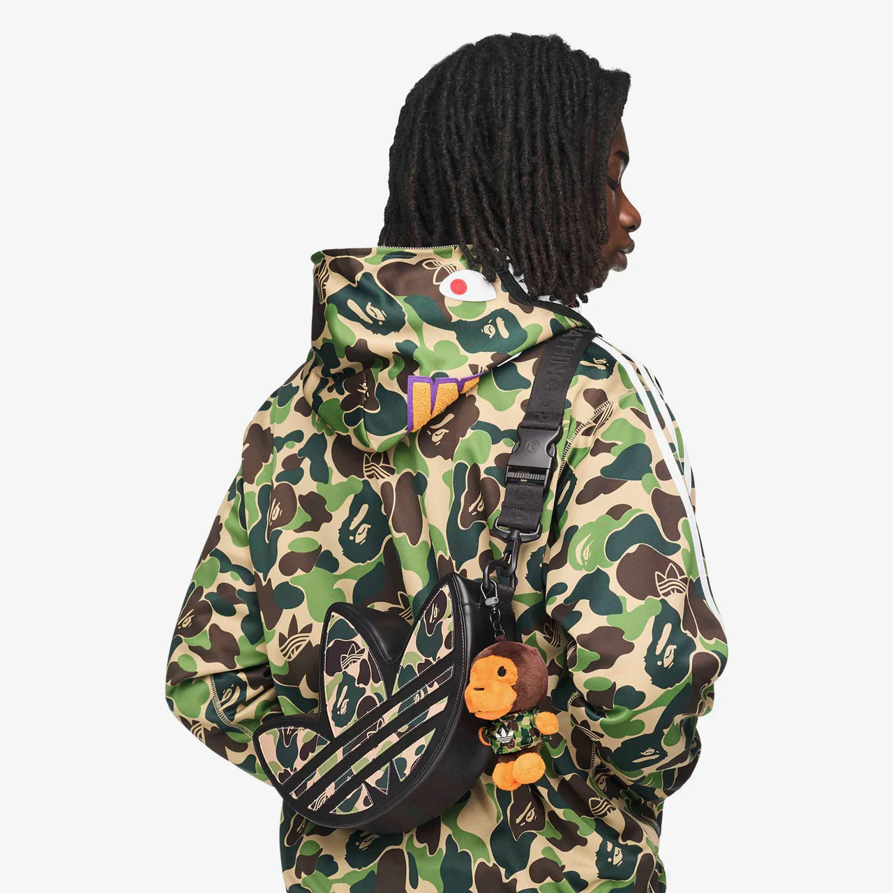 Túi Adidas x Bape Trefoil Shoulder Bag ‘Black’ KF4921 - Ảnh 6