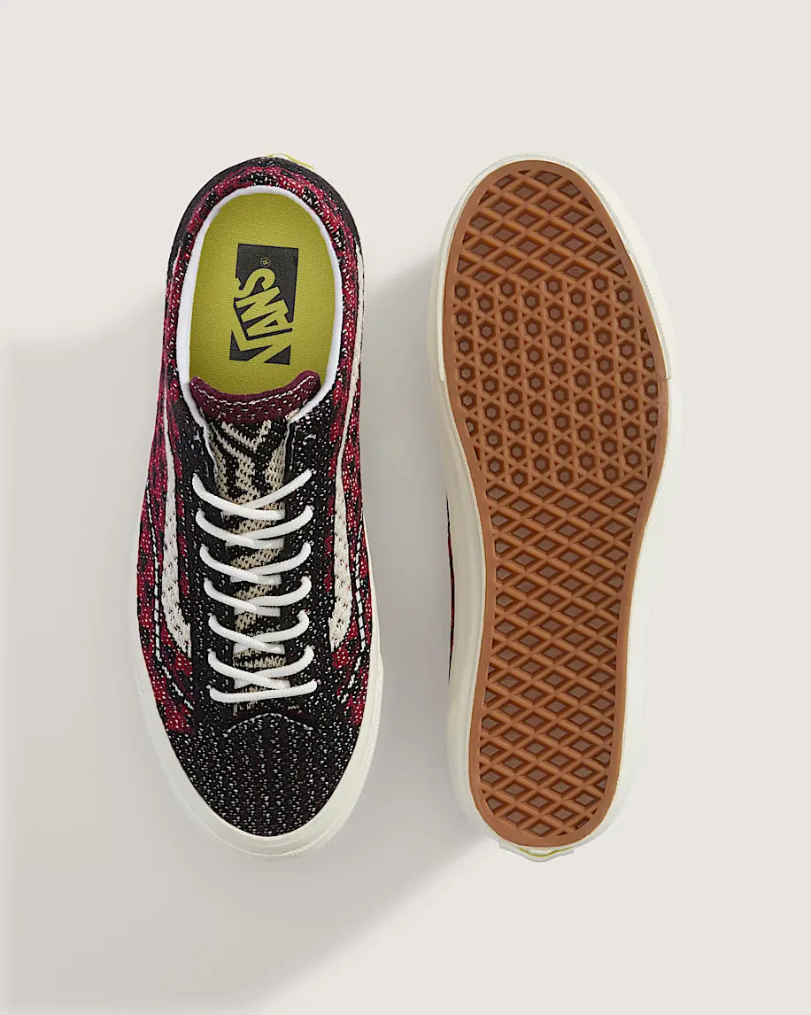 Giày Vans Premium Old Skool 'Geo Check Bordeaux Red' VN000EFKBRD - Ảnh 4