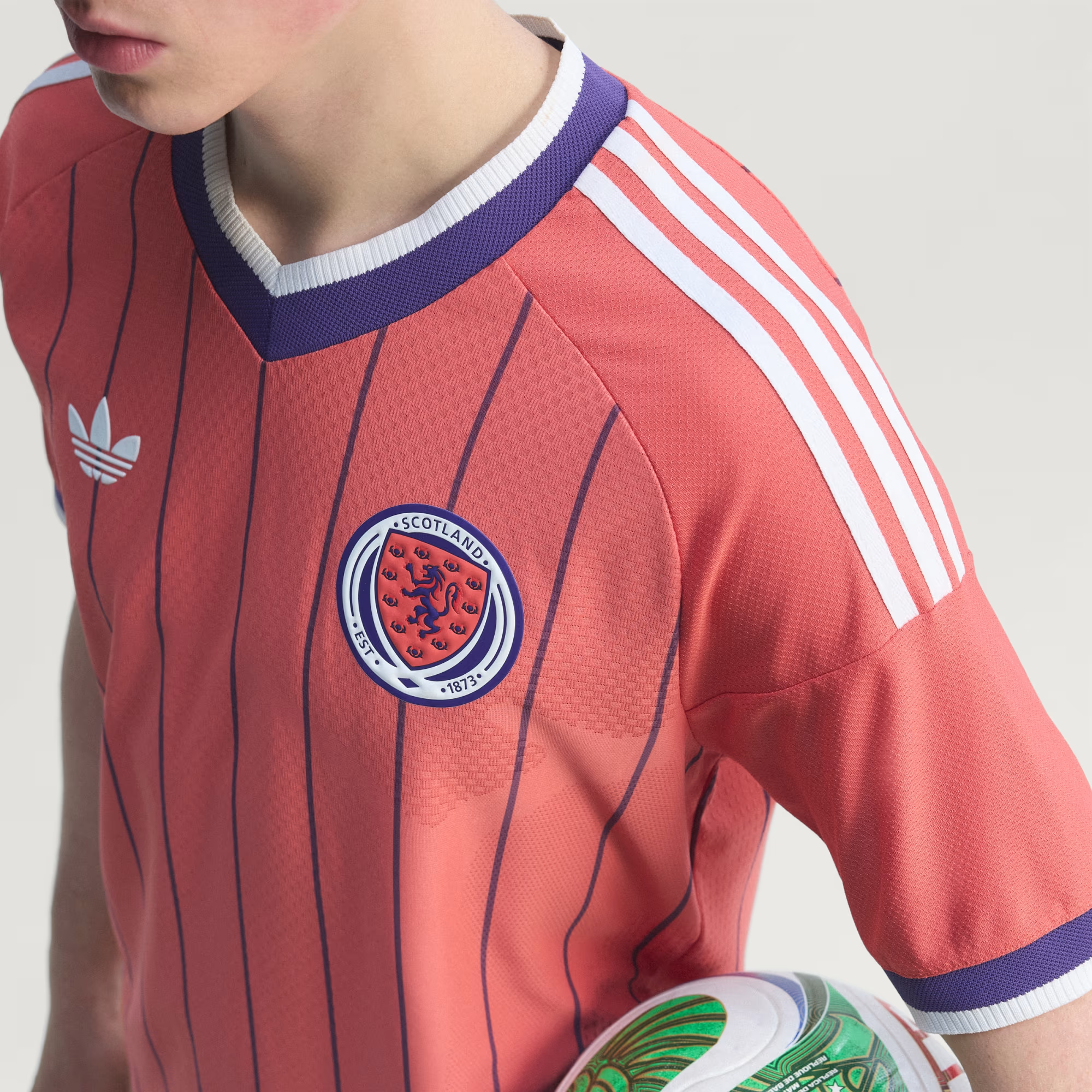 Áo Adidas Scotland 26 Away 'Trace Scarlet' KC2944 - Ảnh 3
