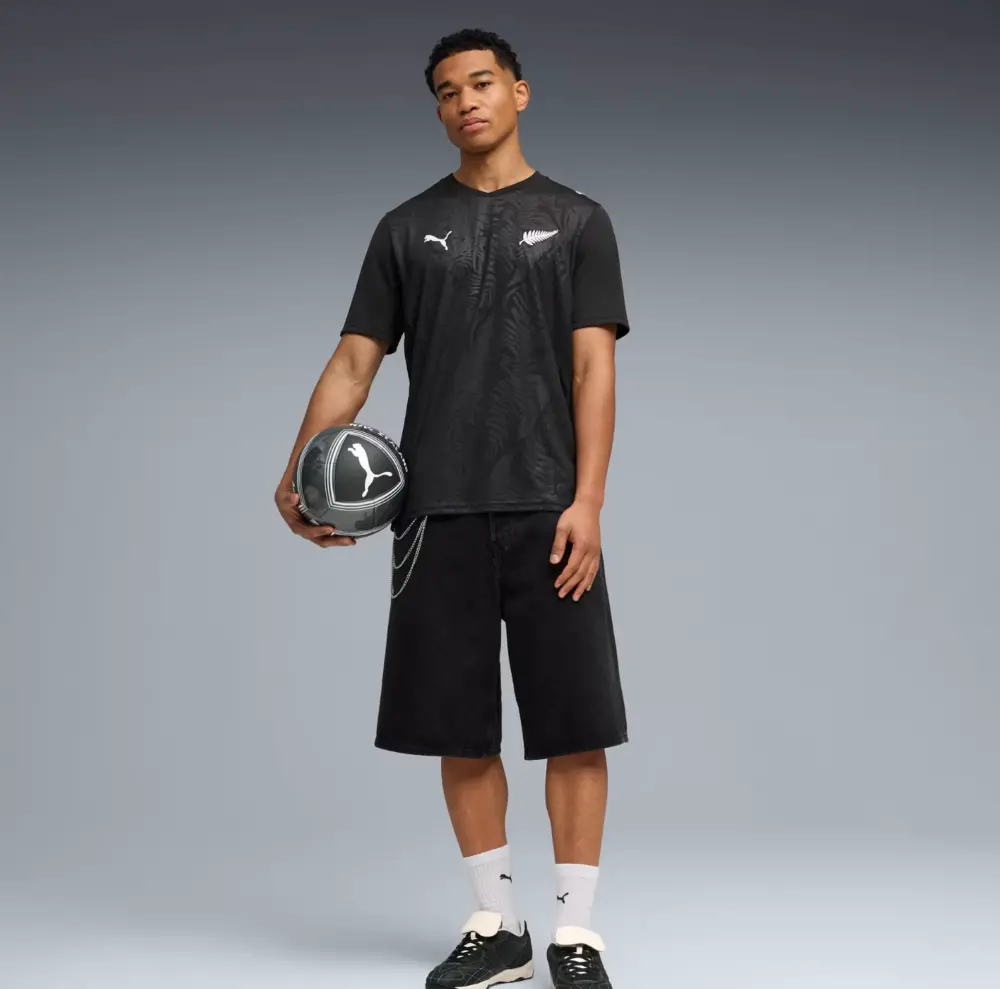 Áo Puma New Zealand 2026 Home Soccer Jersey 'PUMA Black-PUMA Silver' 783262-01 - Ảnh 4