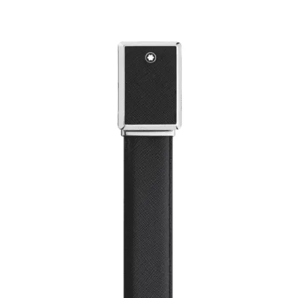 Thắt Lưng Nam MontBlanc Rectangular Buckle 'Black' 114421 - Ảnh 4