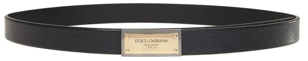 Thắt lưng Dolce & Gabbana Logo Buckle Tumbled Belt BC4591-AV480-80999