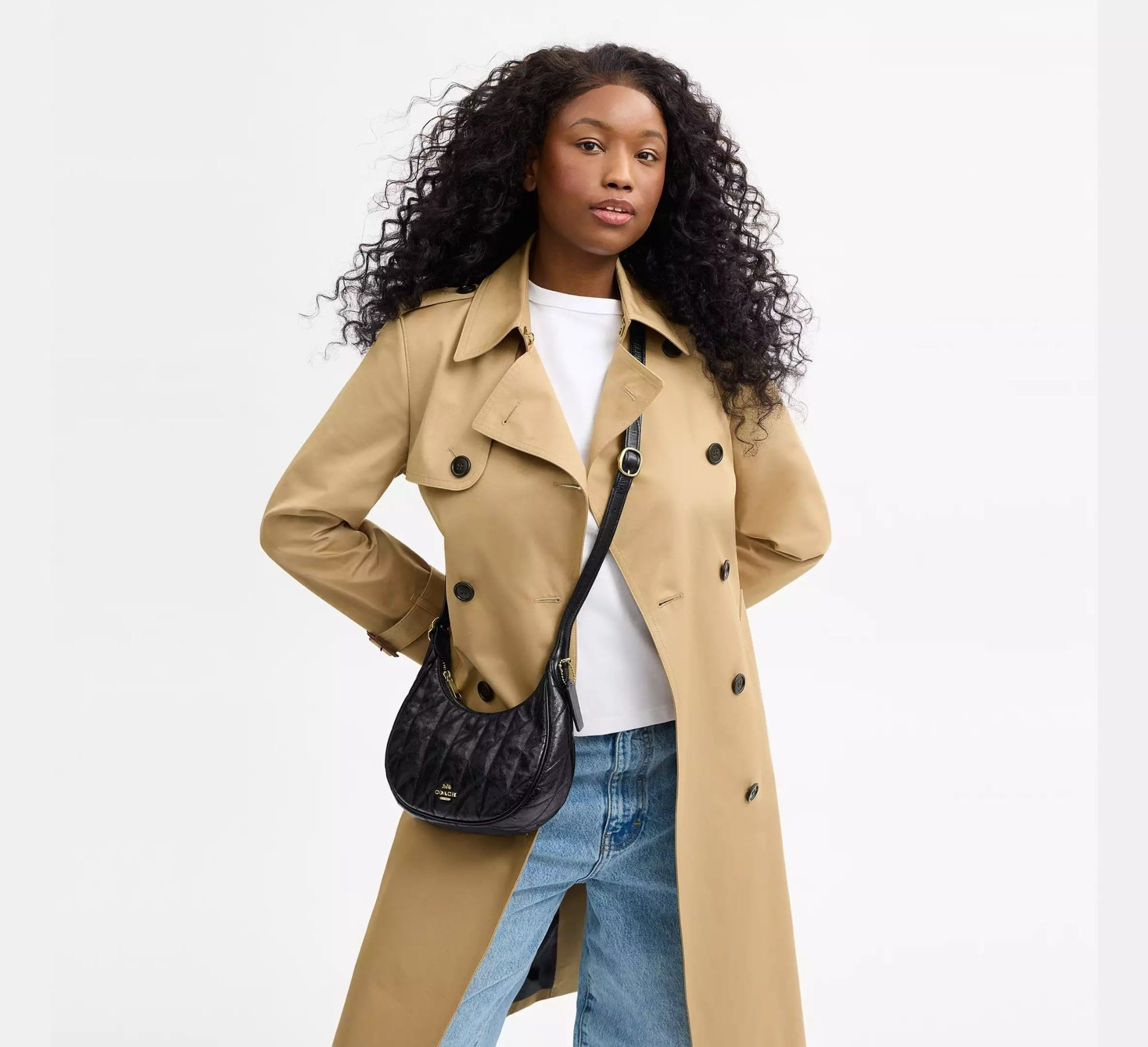 Túi Coach Emily Shoulder Bag 'Black' CDX21-IMBLK - Ảnh 4