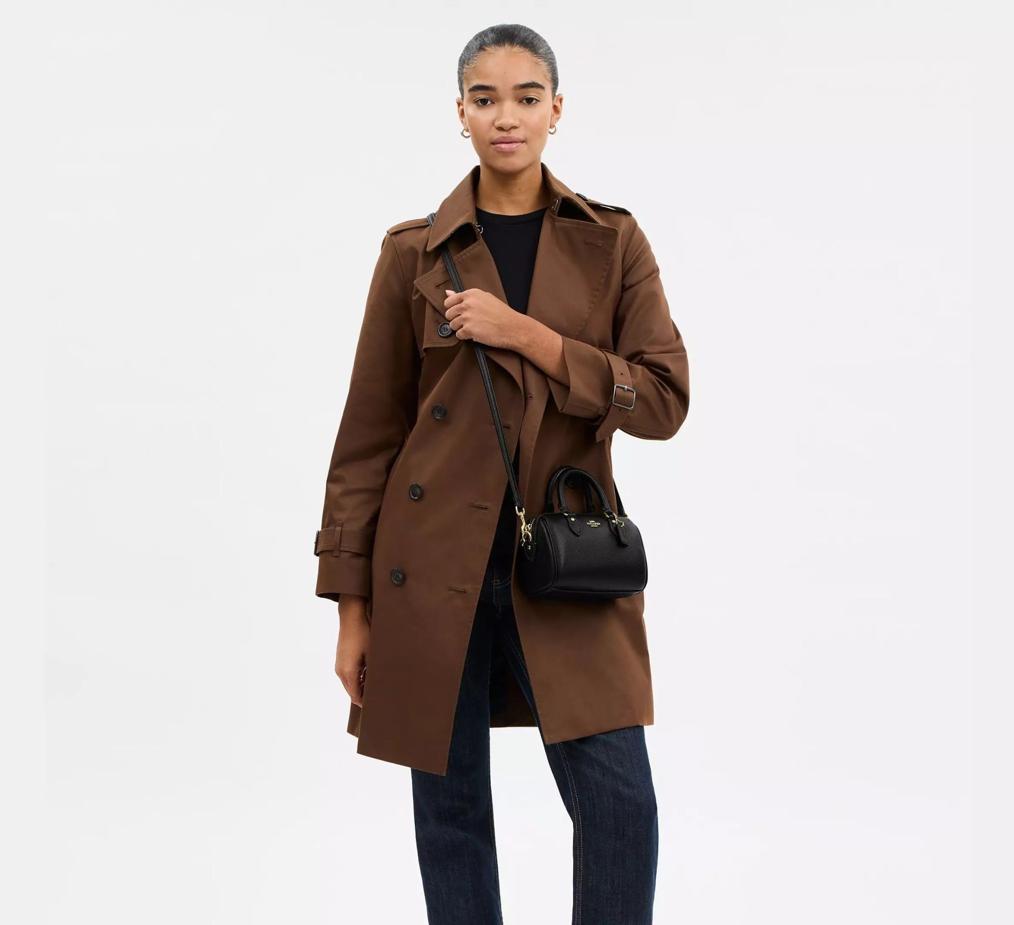 Túi Coach Mini Rowan Crossbody Bag 'Black' CW328-IMBLK - Ảnh 5