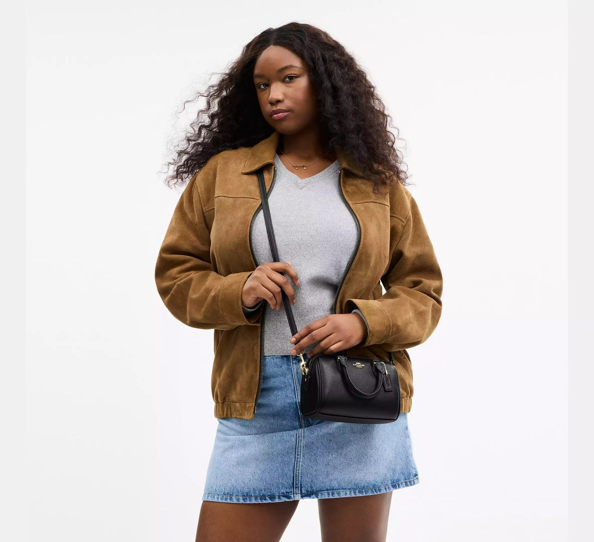 Túi Coach Mini Rowan Crossbody Bag 'Black' CW328-IMBLK - Ảnh 3