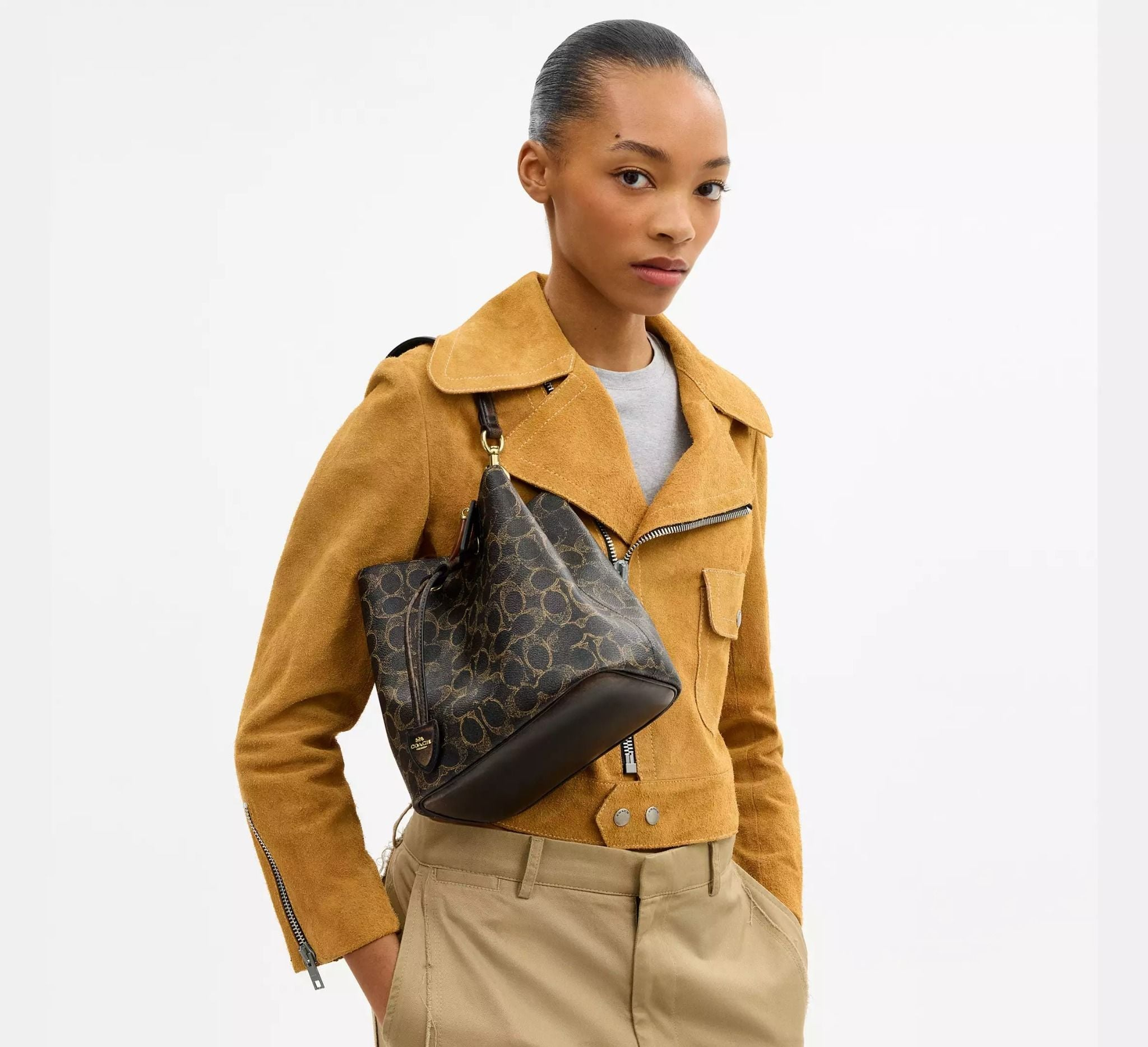 Túi Coach Rowan Bucket Bag 'Brown' CDY21-IMBRN - Ảnh 5