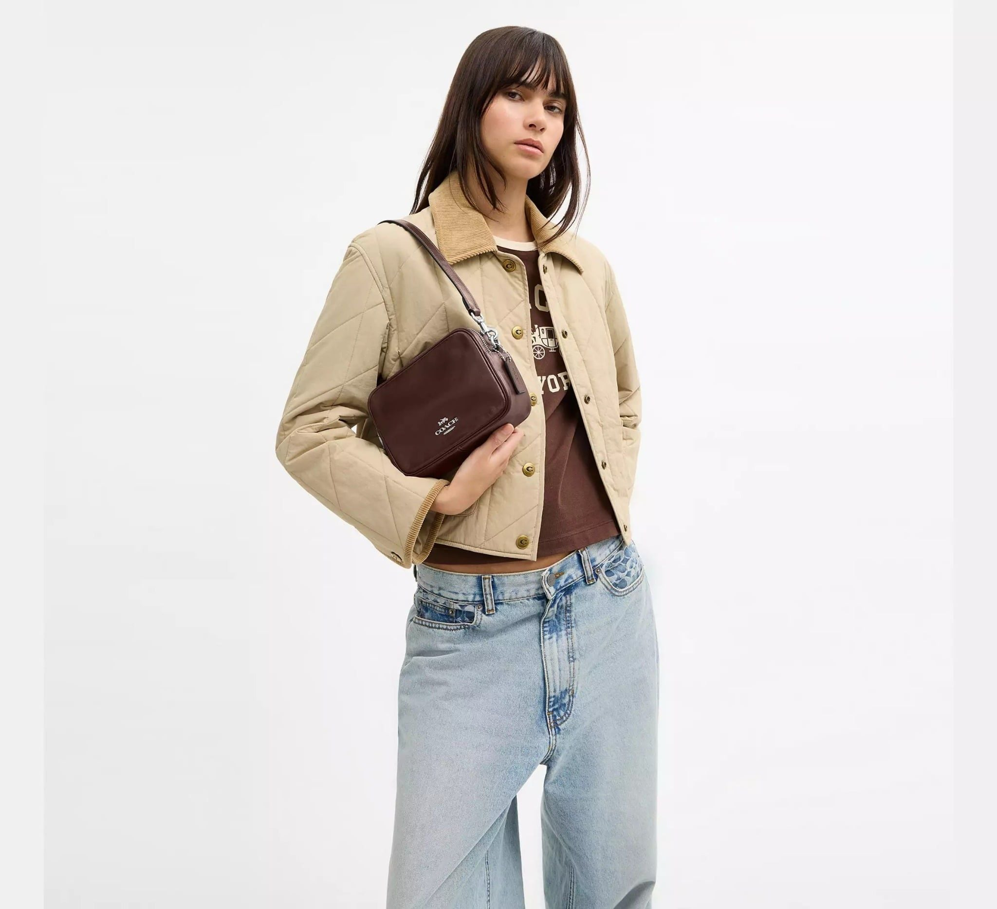 Túi Coach Mini Carey Crossbody Bag 'Maple' CEA02-SVMPL - Ảnh 4