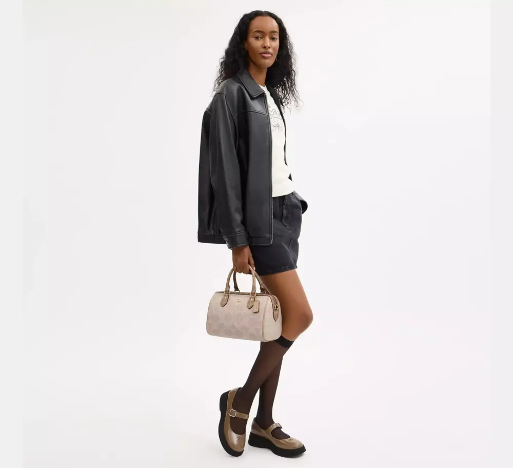Túi Coach Rowan Satchel Bag 'Tan' CY679-IMXI9 - Ảnh 5