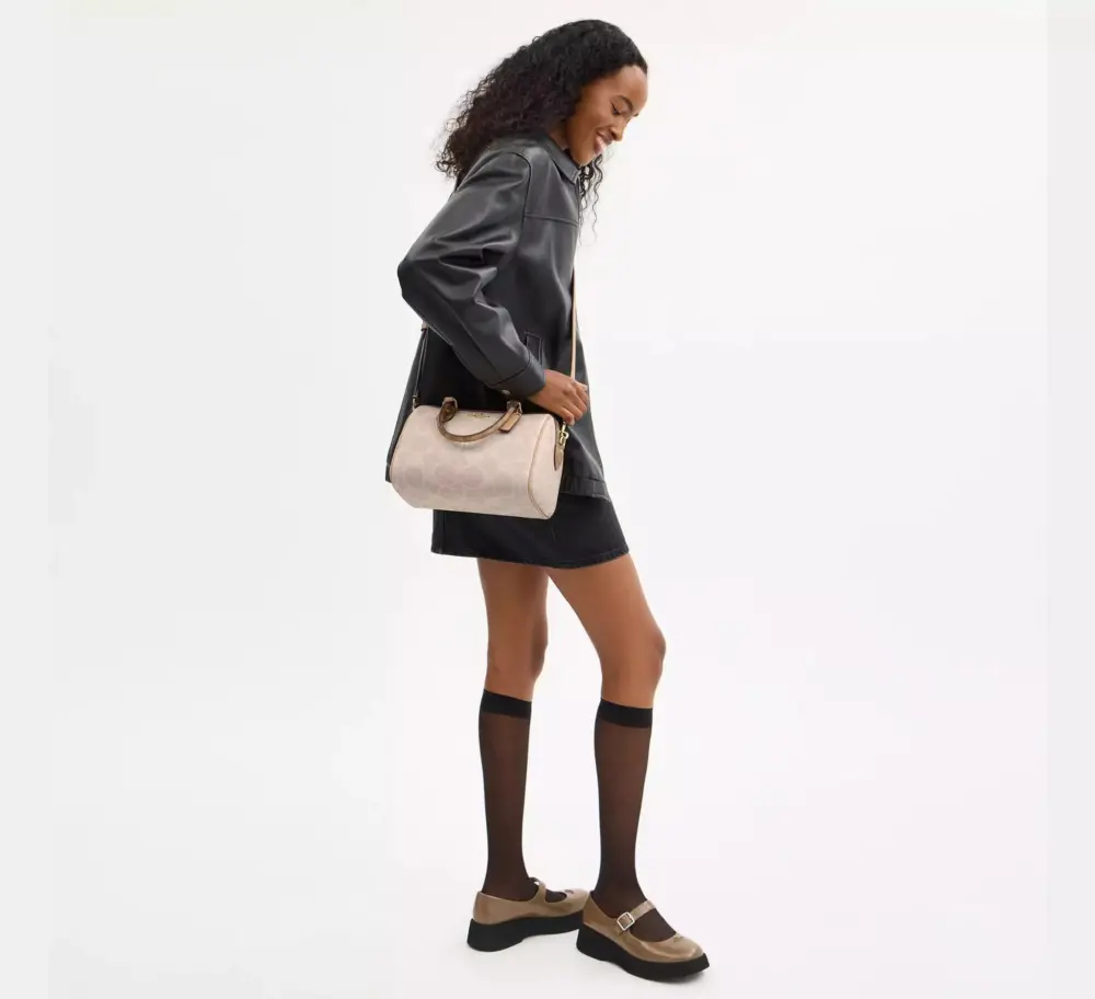 Túi Coach Rowan Satchel Bag 'Tan' CY679-IMXI9 - Ảnh 4