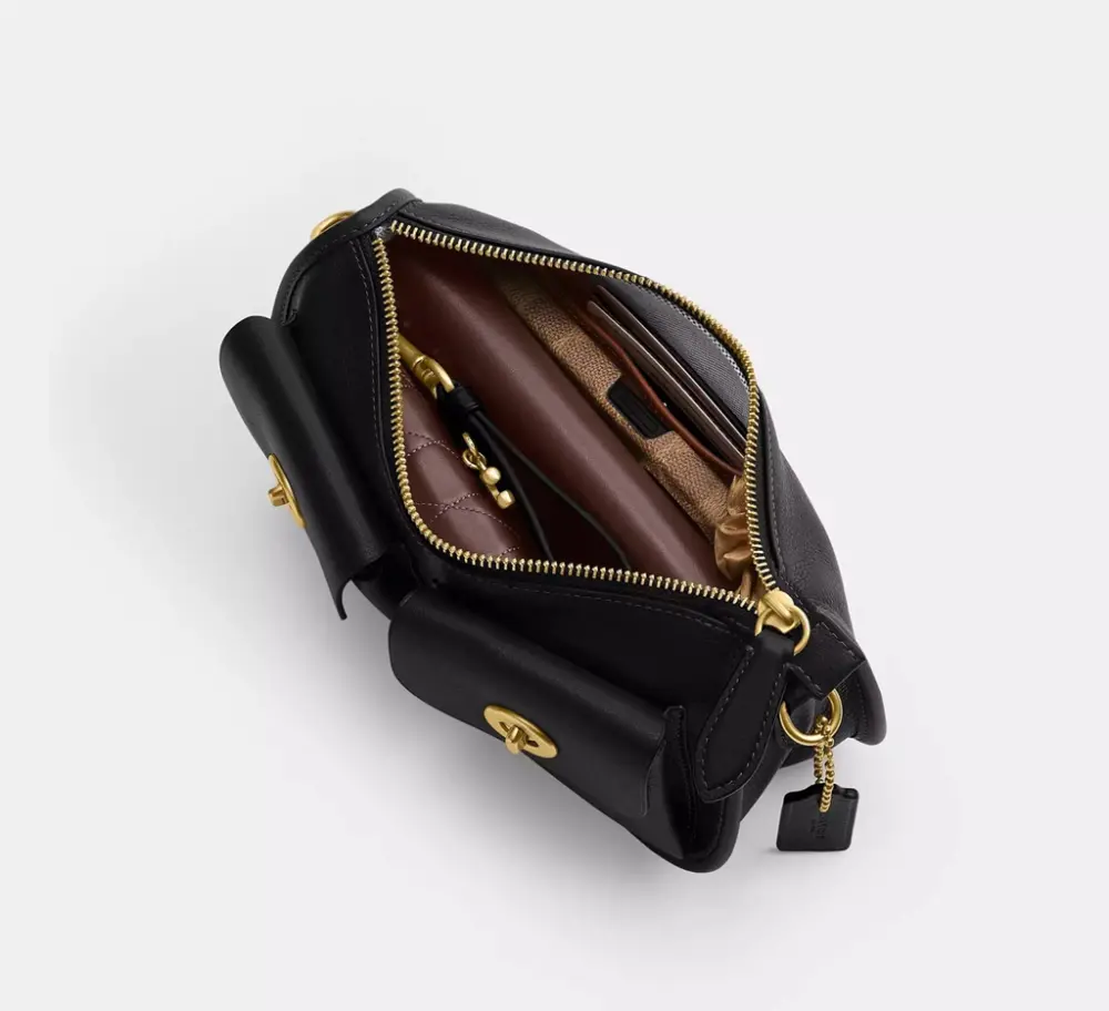 Túi Coach Twin Turnlock Waverly Bag 'Black' CDZ20-B4BK - Ảnh 6