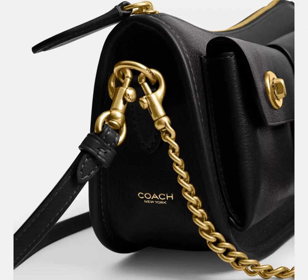 Túi Coach Twin Turnlock Waverly Bag 'Black' CDZ20-B4BK - Ảnh 7
