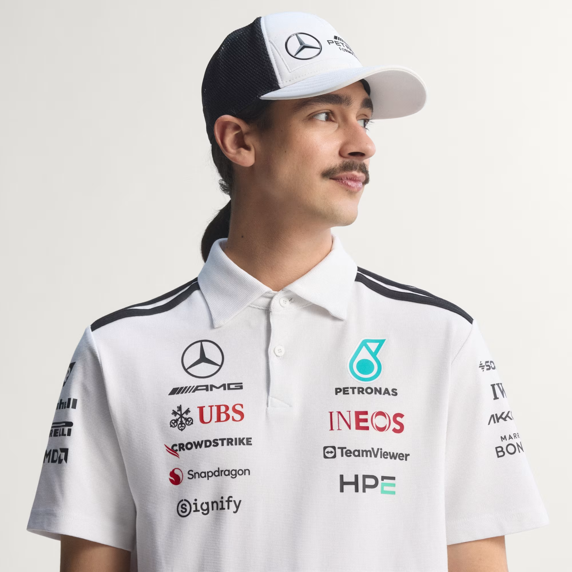 Alternative view of Áo Adidas POLO MERCEDES - AMG PETRONAS FORMULA 1 'White' KE5524