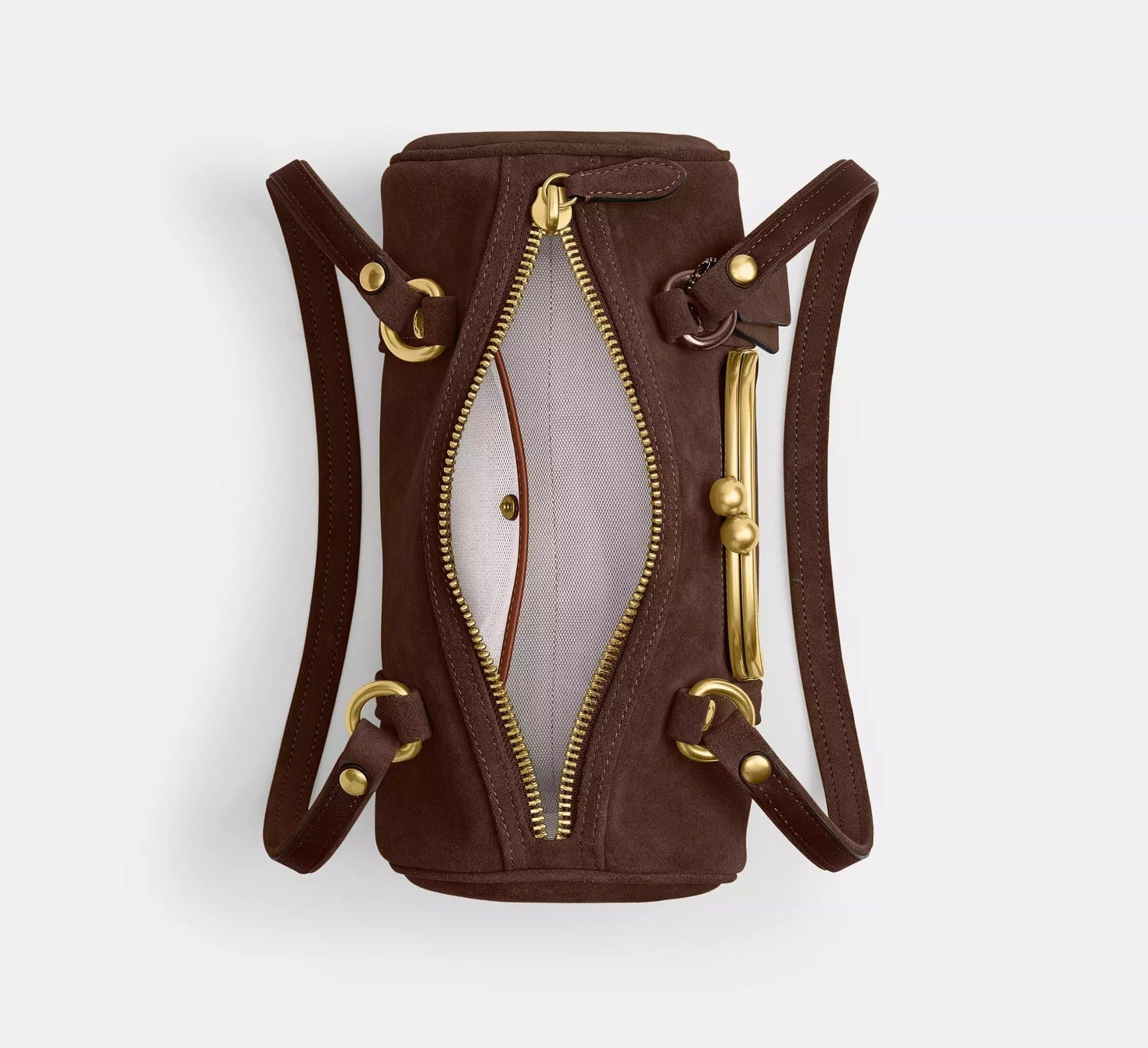 Alternative view of Túi Coach Kisslock Barrel Bag 28 'Dark Chocolate' CEM07-B4Z5D