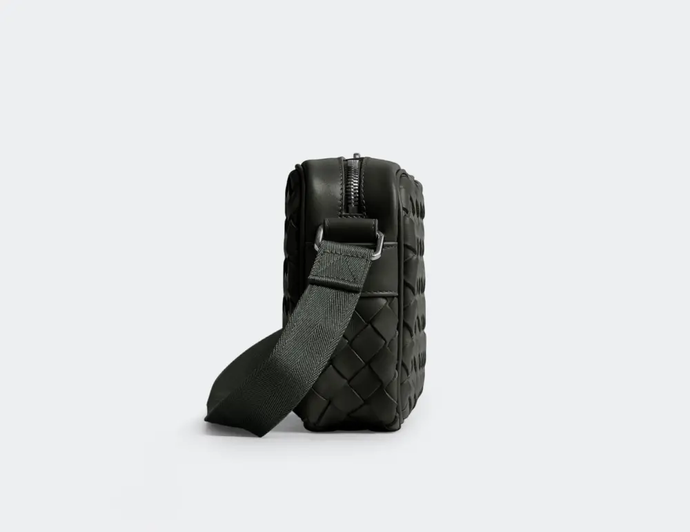 Túi Bottega Veneta Small Intrecciato Camera ‘Dark Green’ 710048V2E423009 - Ảnh 4