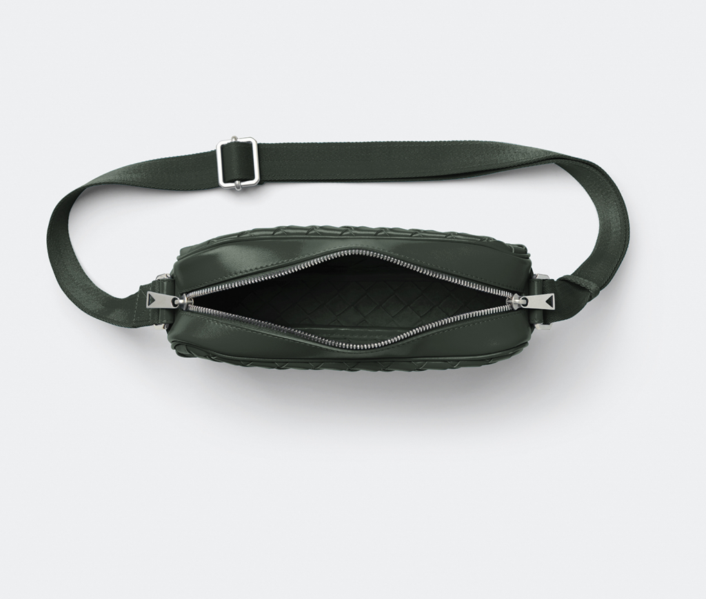 Túi Bottega Veneta Small Intrecciato Camera ‘Dark Green’ 710048V2E423009 - Ảnh 3