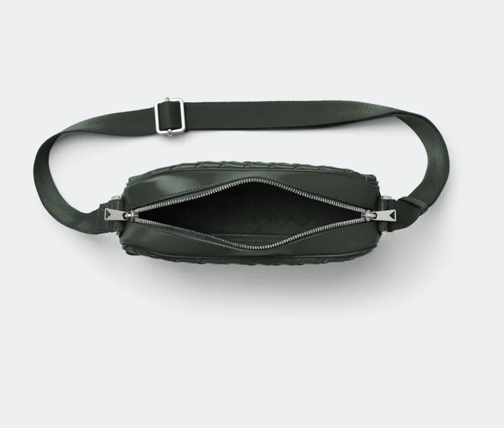 Túi Bottega Veneta Small Intrecciato Camera ‘Dark Green’ 710048V2E423009 - Ảnh 3