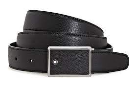 Dây Lưng MontBlanc Rectangular Buckle Belt 114421 - Ảnh 5
