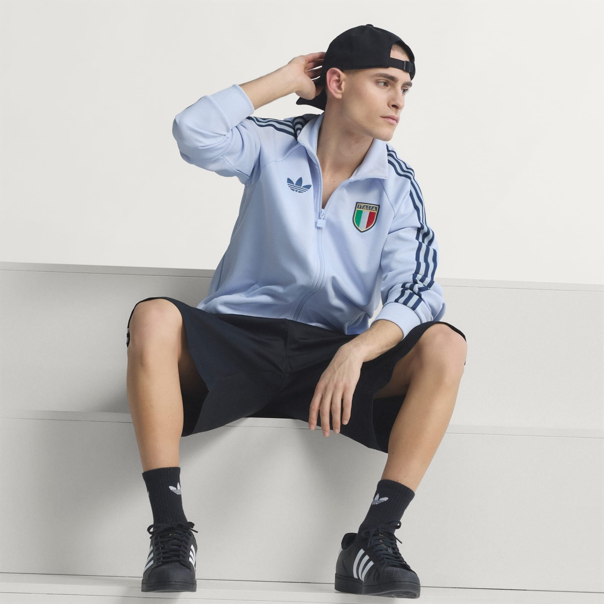 Alternative view of Áo Adidas FIGC Italy OG Track Top 'Aeroblue' JY9630