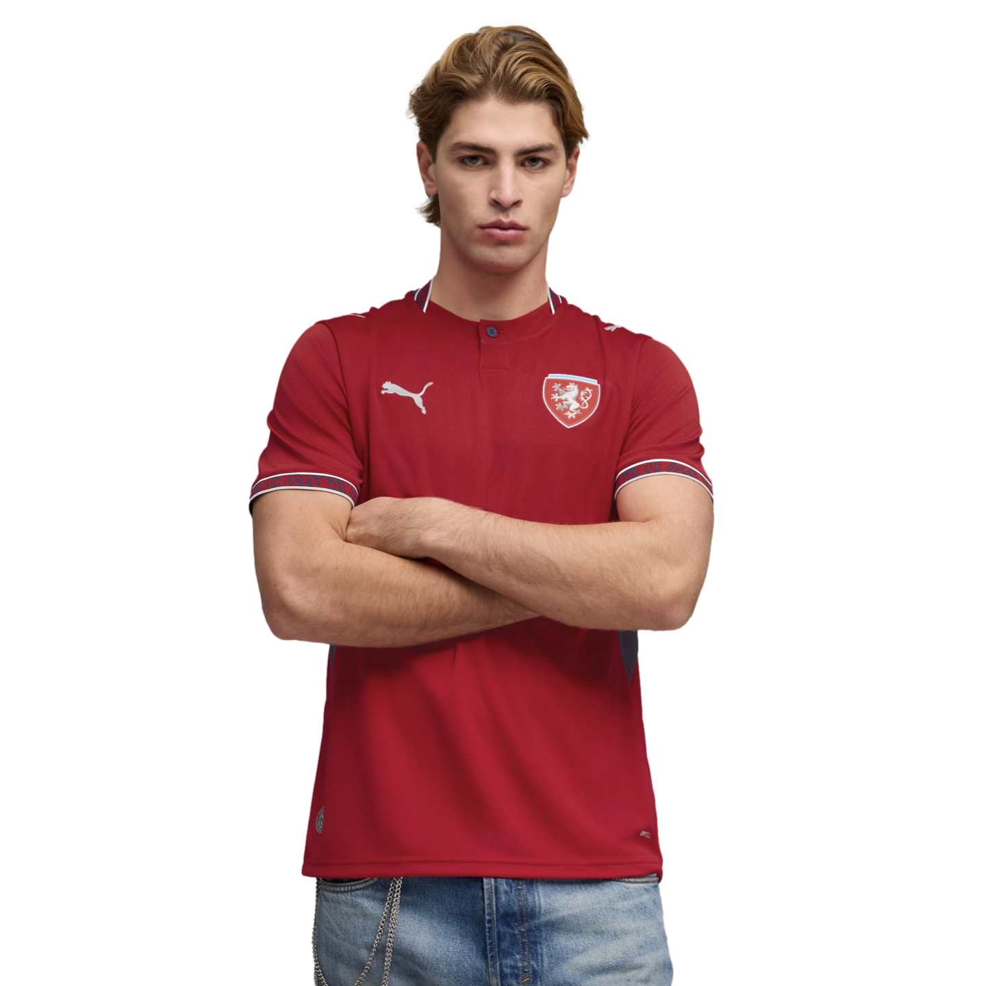 Alternative view of Áo Puma Czech Republic 2026 Home Jersey 'Dark Cherry-PUMA Navy' 783252-01