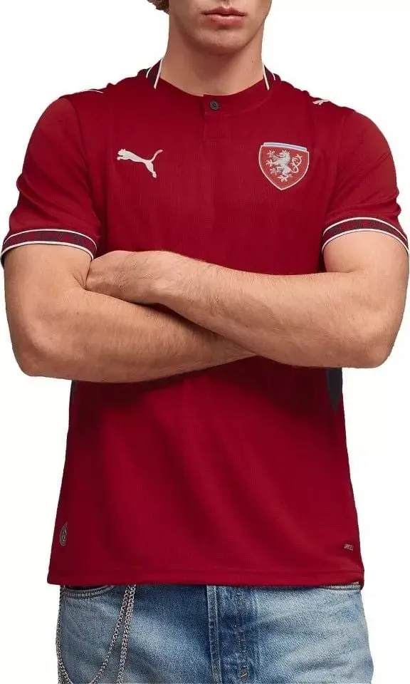 Áo Puma Czech Republic 2026 Home Jersey 'Dark Cherry-PUMA Navy' 783252-01 - Ảnh 5