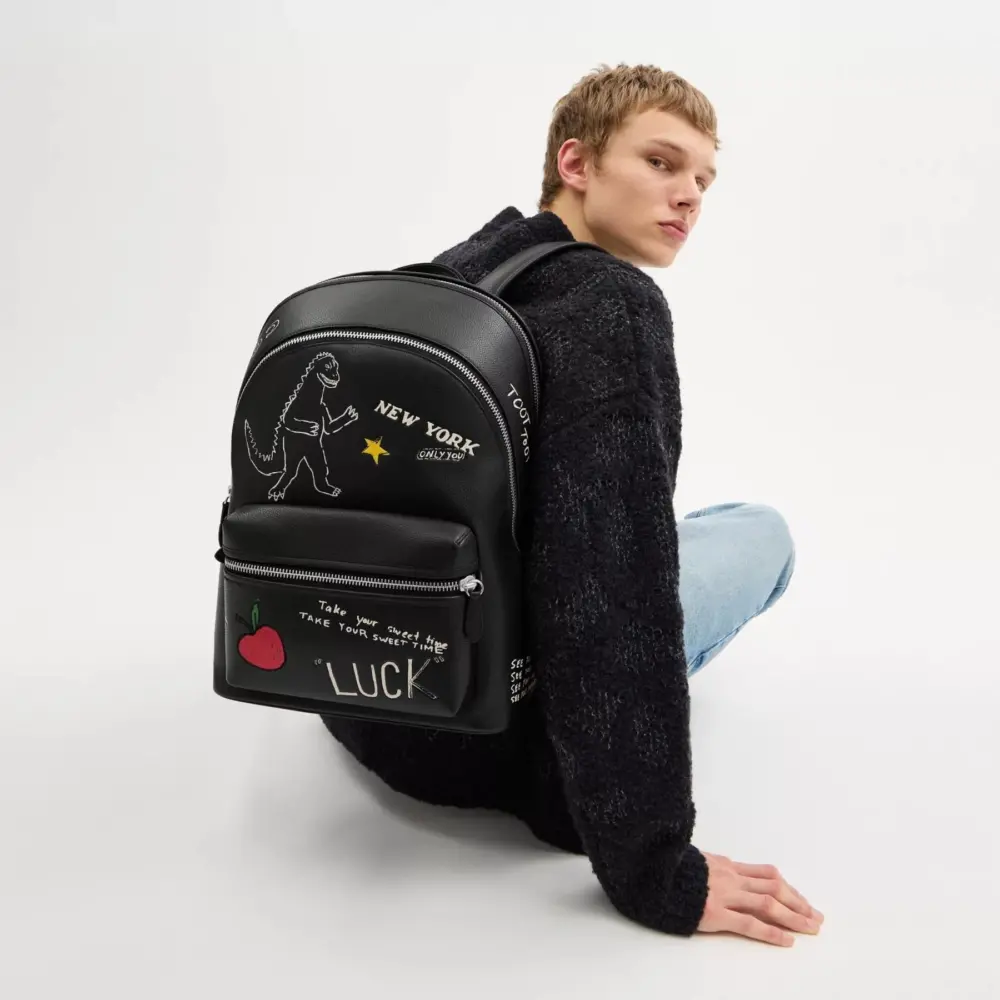 Balo Coach Charter Backpack 'Sketch Print' CAJ84-BLC - Ảnh 5