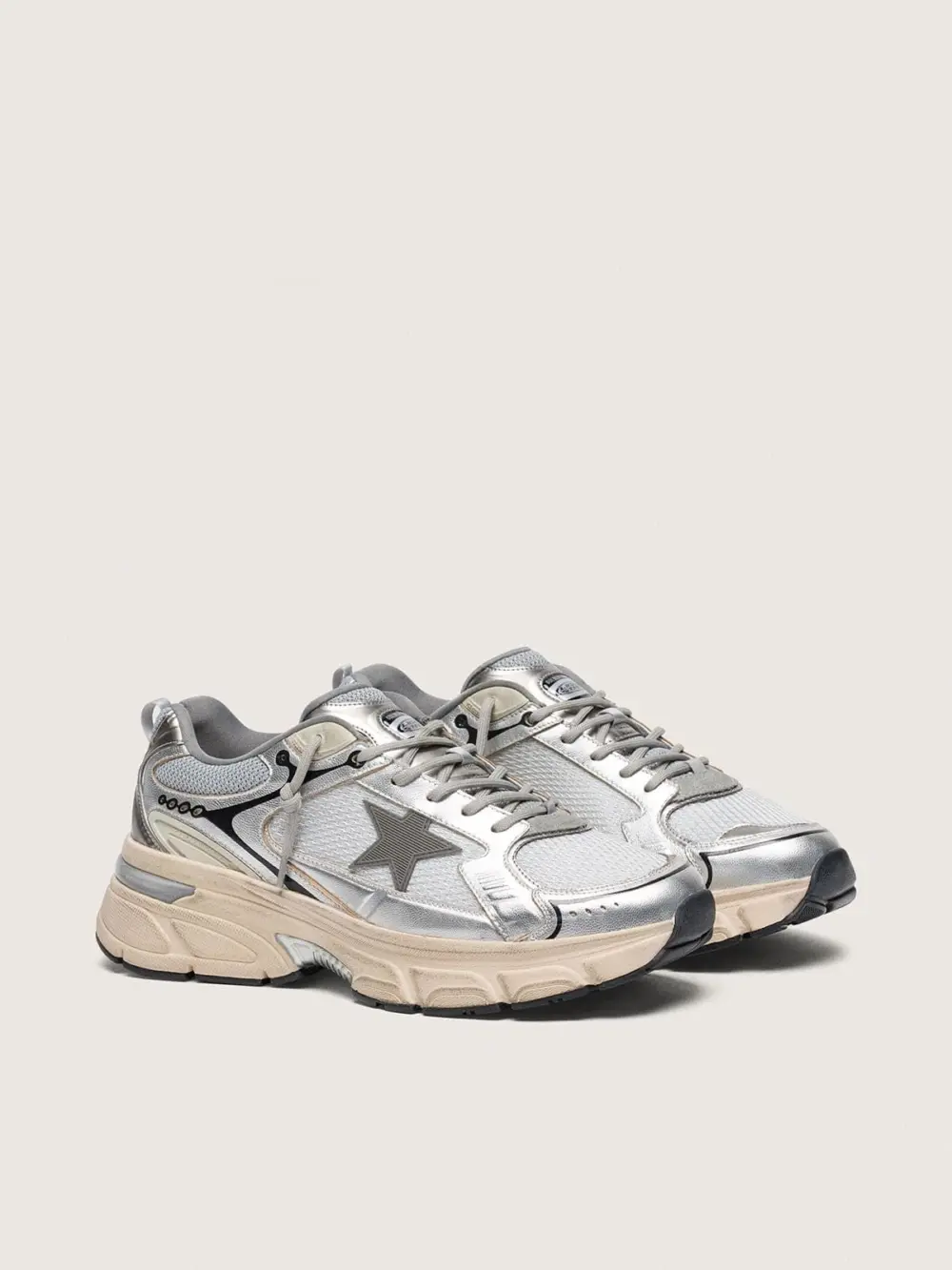 Giày Golden Goose Lightstar 'Silver' GMF00724-F007843-60320 - Ảnh 4