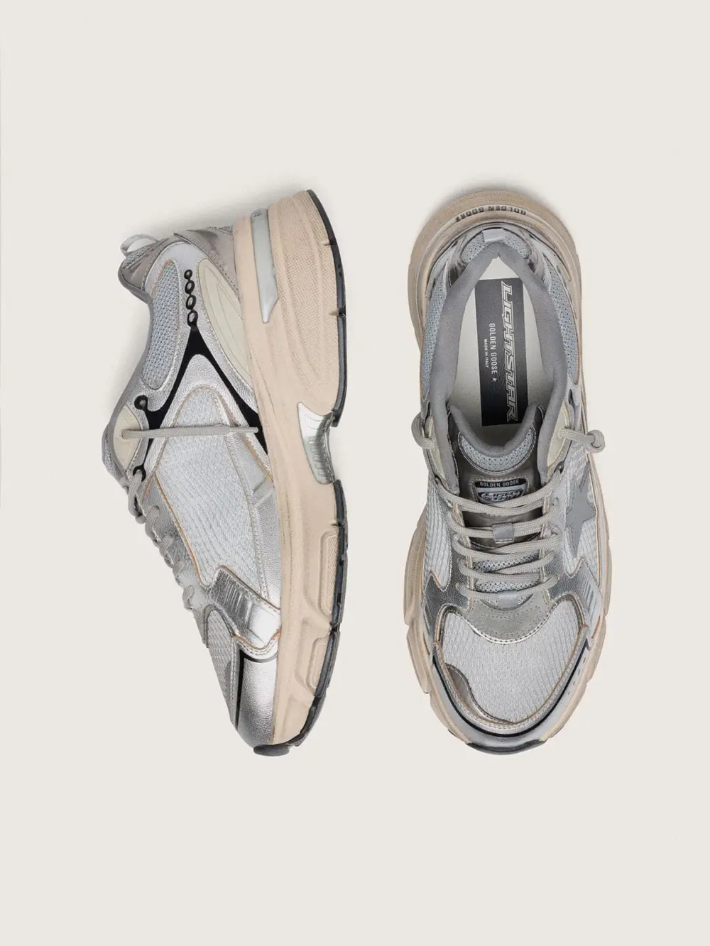 Giày Golden Goose Lightstar 'Silver' GMF00724-F007843-60320 - Ảnh 3