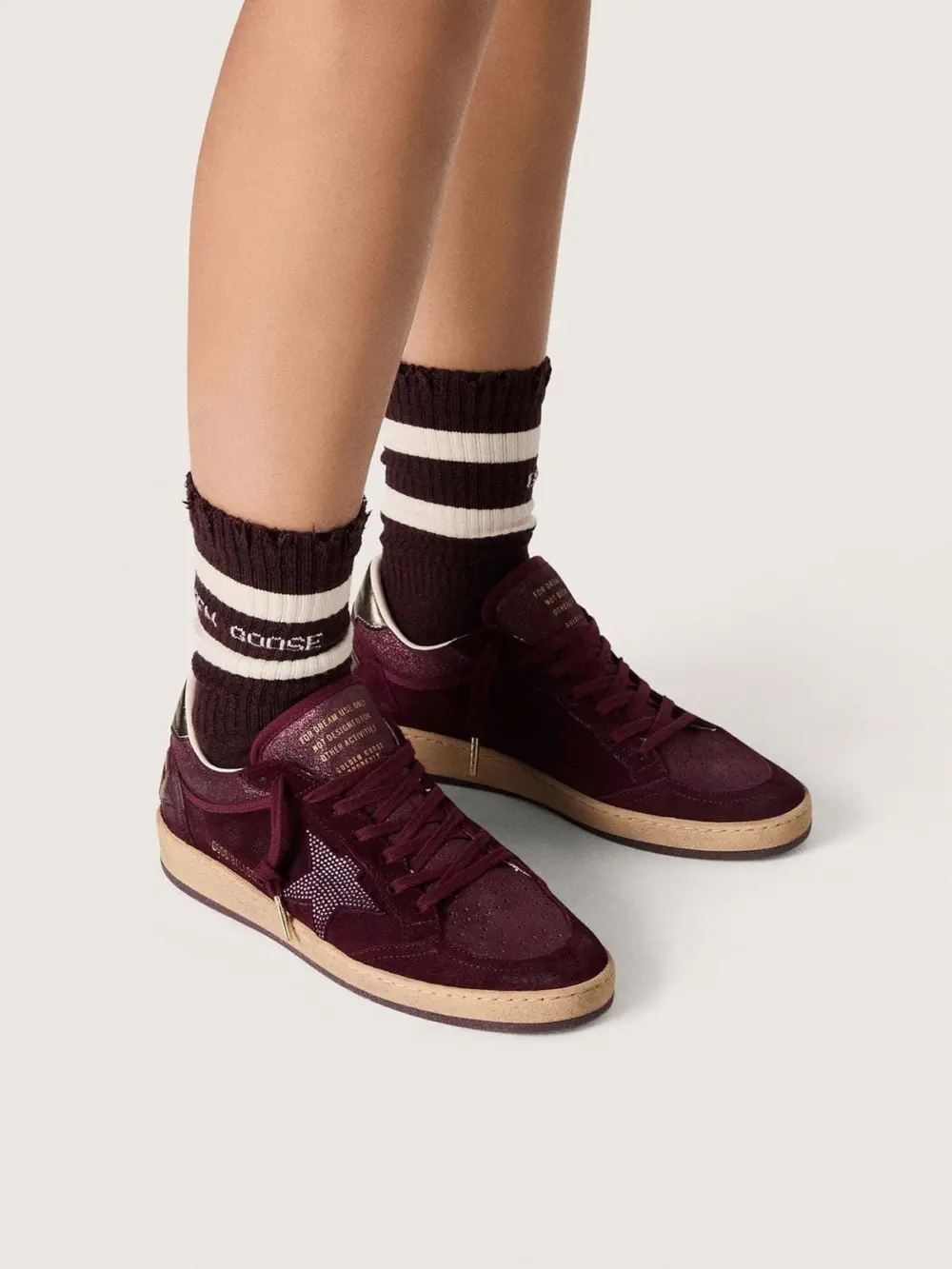 Giày Golden Goose Ball Star 'Burgundy' GWF00771-F007896-40549 - Ảnh 4