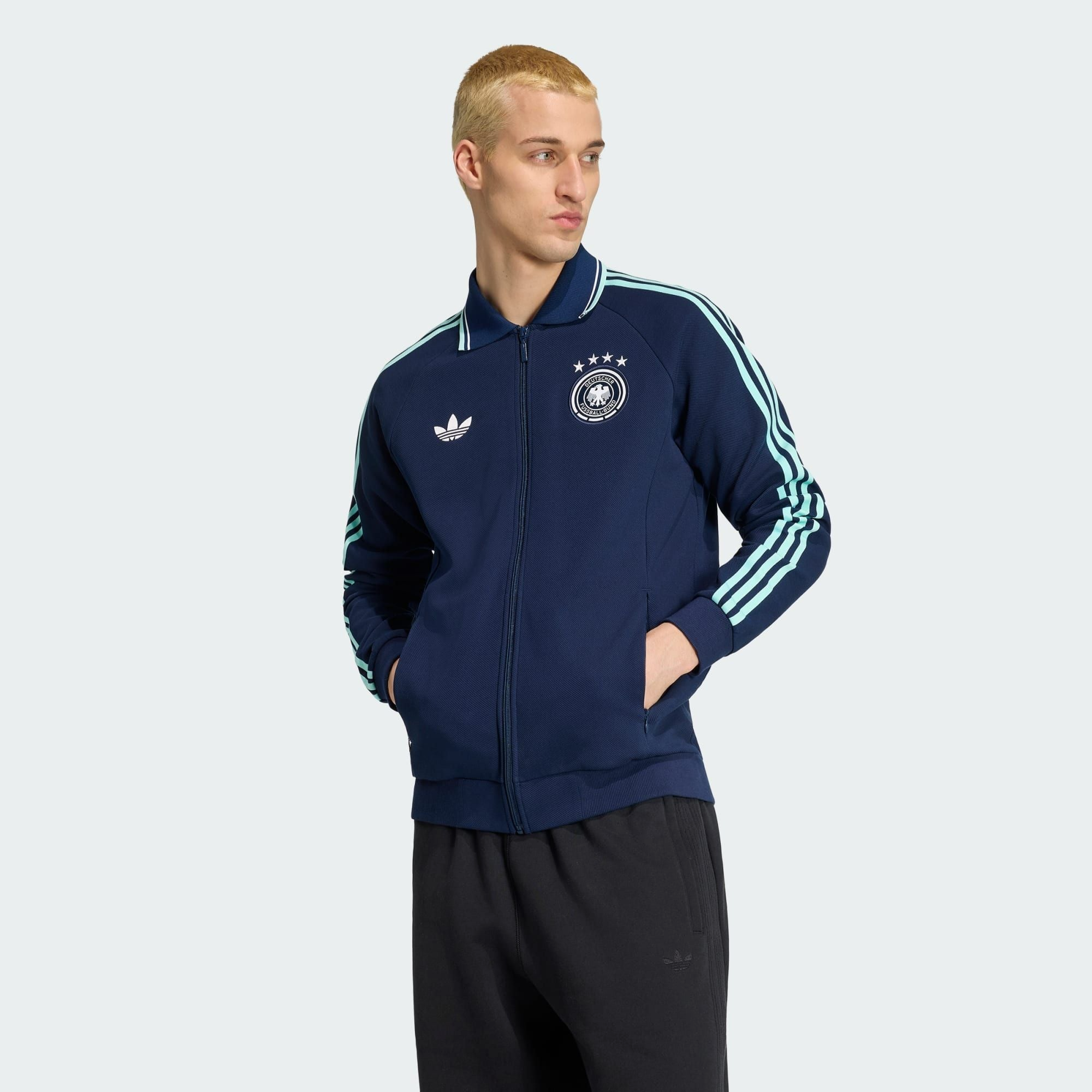 Alternative view of Áo Adidas Anthem Away Jacket for the German National Team 'Collegiate Navy' JZ9336