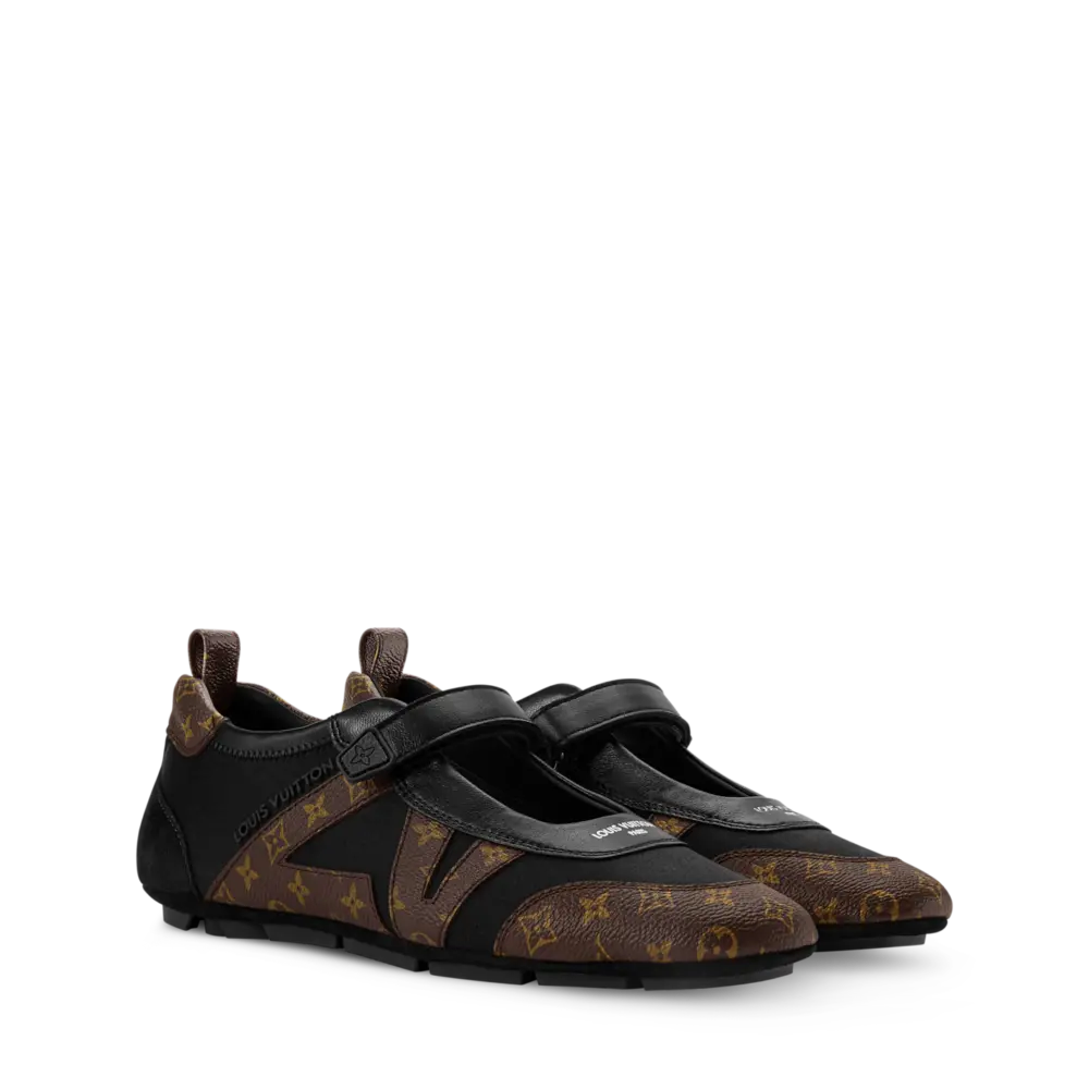 Alternative view of Giày Louis Vuitton LV Sneakerina Mary Janes 'Brown' 1AJPEU