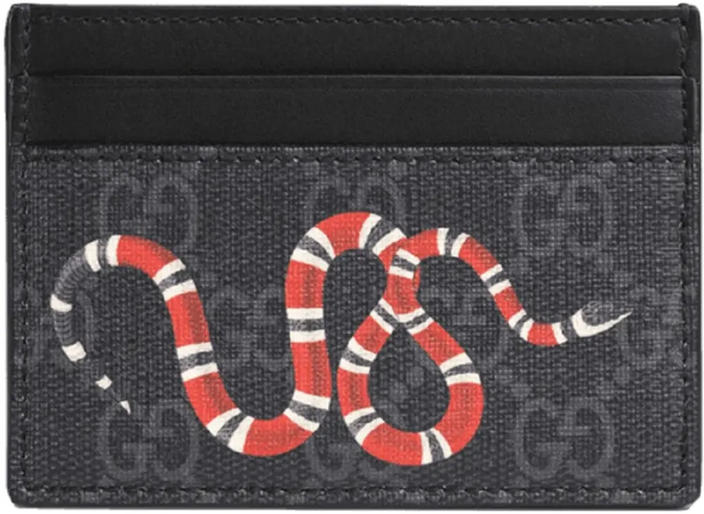 Ví Gucci Kingsnake GG Supreme Card Case ‘Black Grey’ 451277-K541N-1058